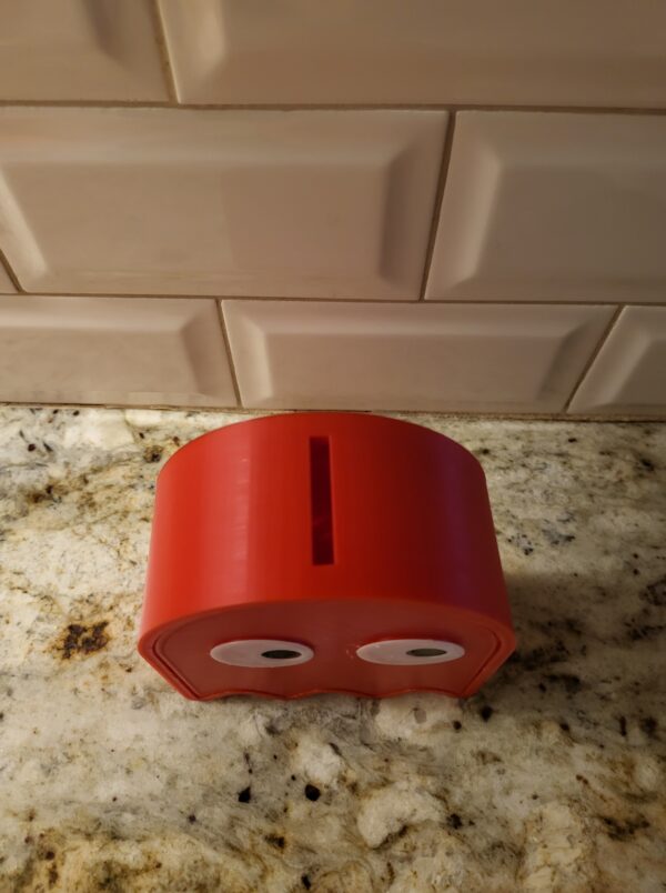 Pac-man Ghost Piggy Bank - "Blinky" Fan-art 3d-printed Piggy bank - Image 2