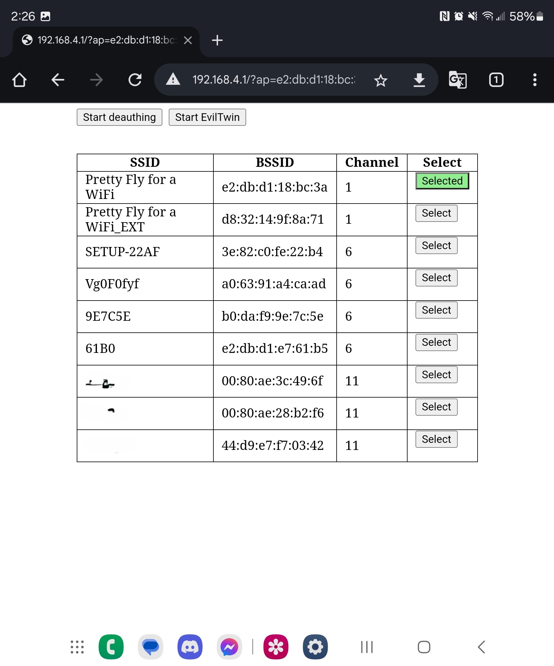 ESP8266 Evil Twin - SSID Select