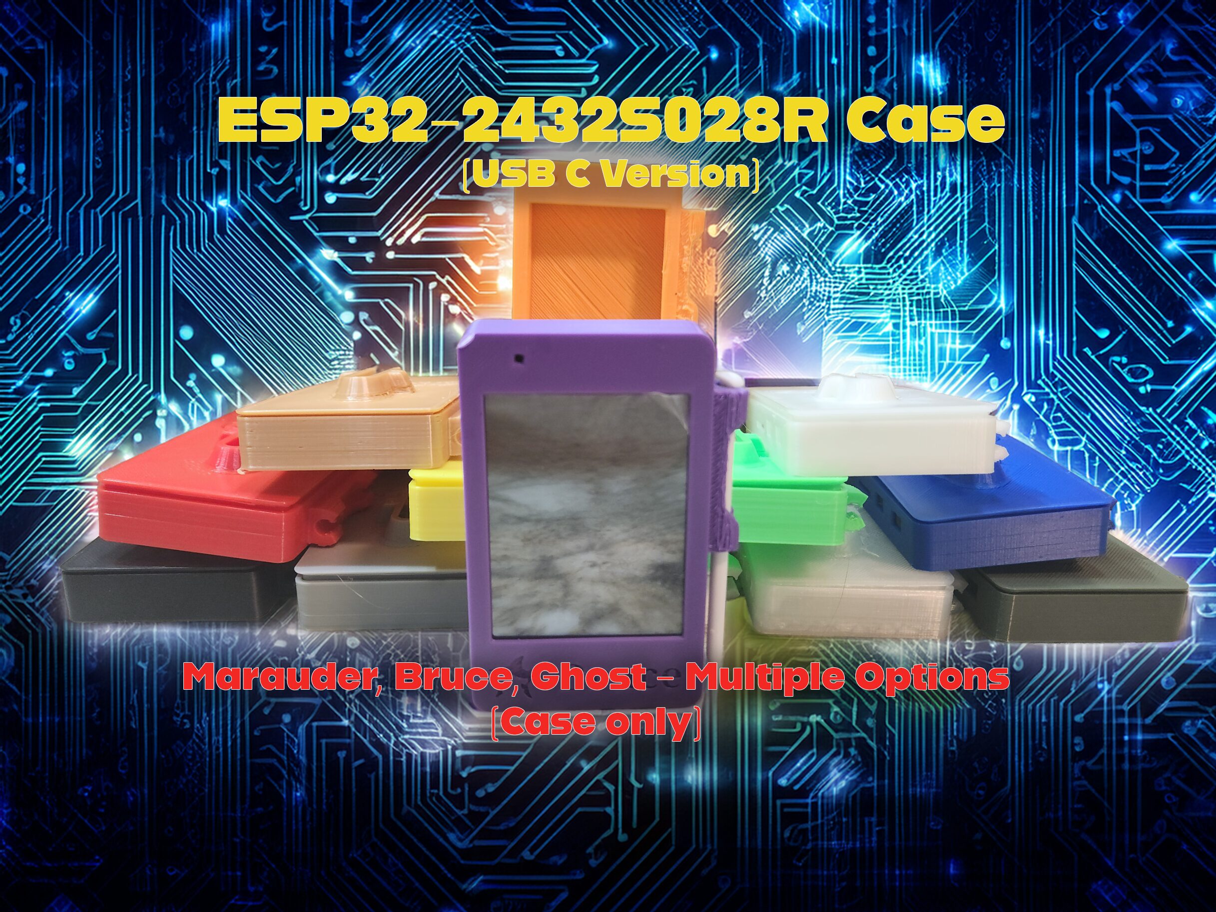 ESP32-2432028R CYD Case Fits USB C version - Marauder, Bruce, Ghost