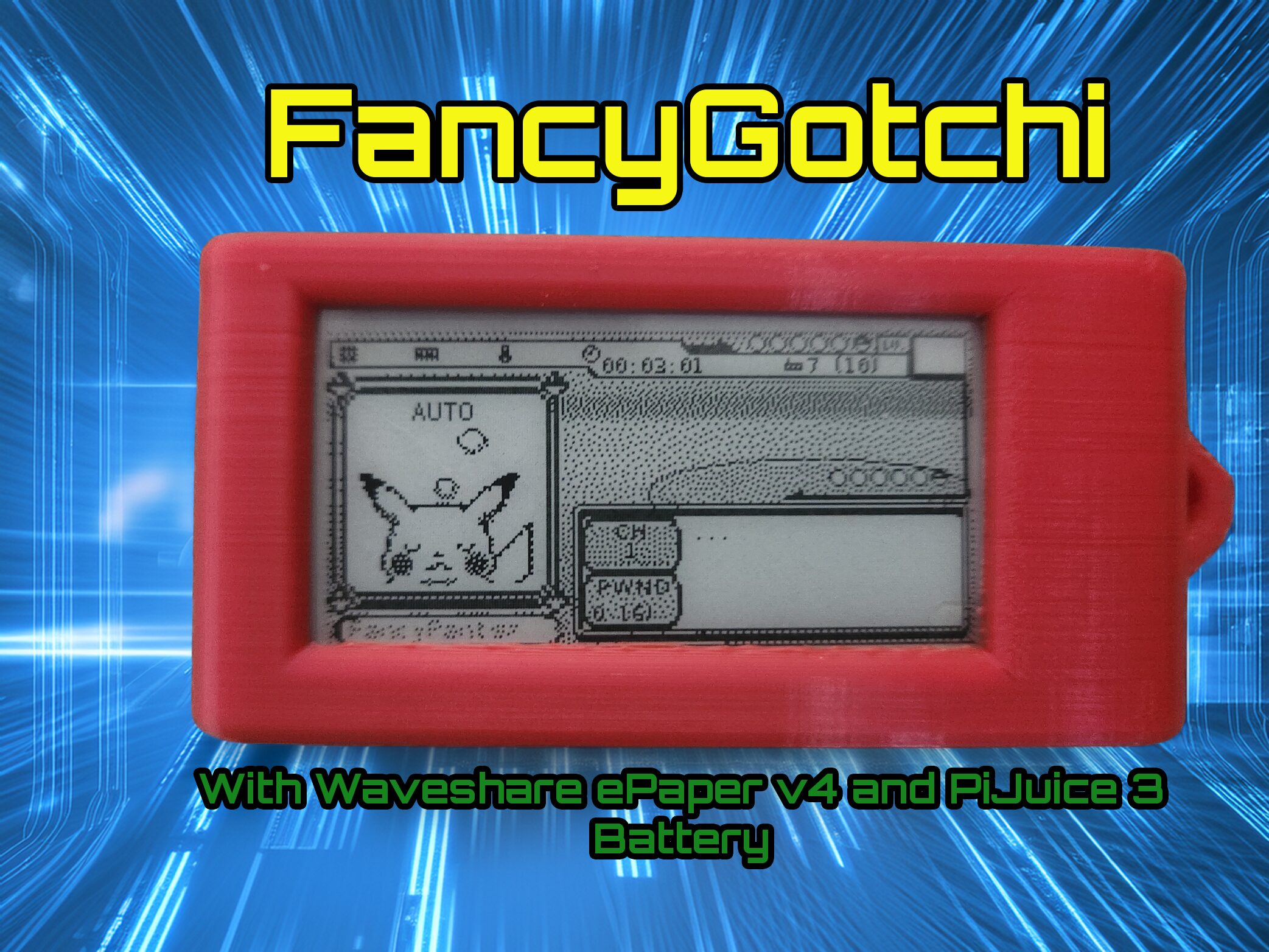FancyGotchi-WiFi Security Education Tool - w/ Waveshare v4 epaper and PiJuice 3