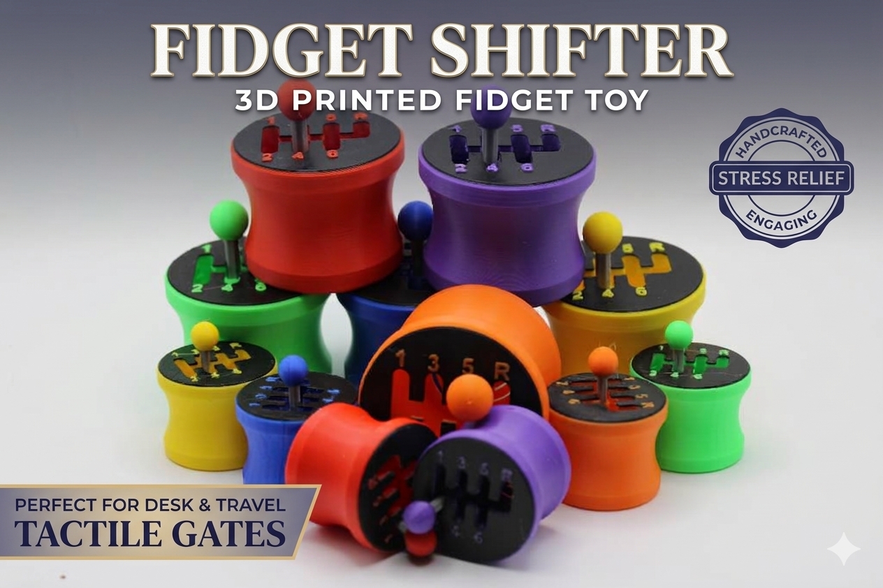 Fidget Shifter – 6-Speed Manual Gearbox Shifter Fidget Toy